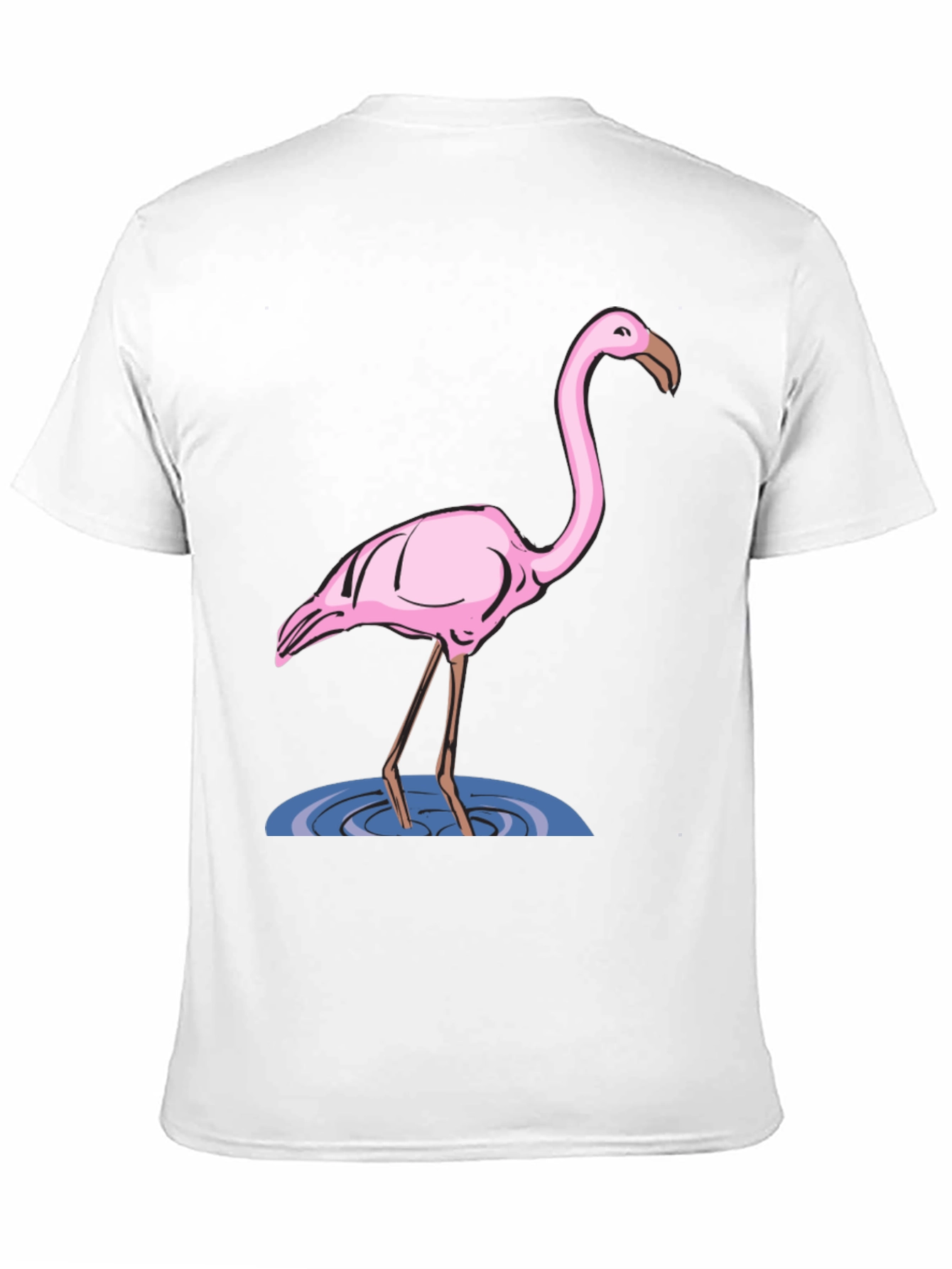 Flamingo Graphic Tee - Black Cotton T-Shirt