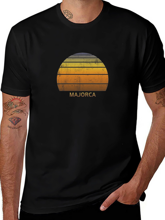 Majorca Sunset Graphic Tee - Retro Island Vibe