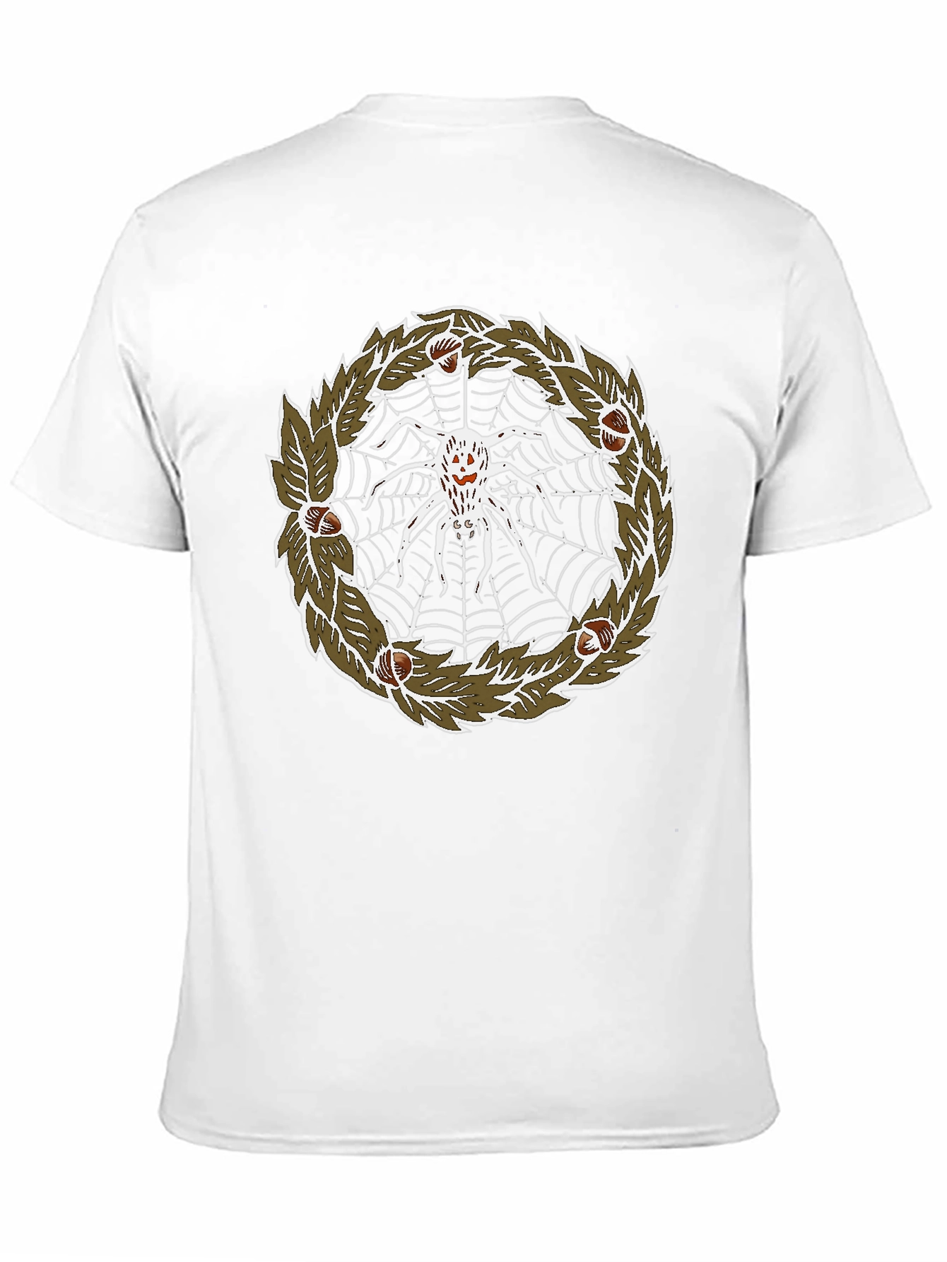 Spider Web Wreath Graphic Tee - Halloween T-Shirt