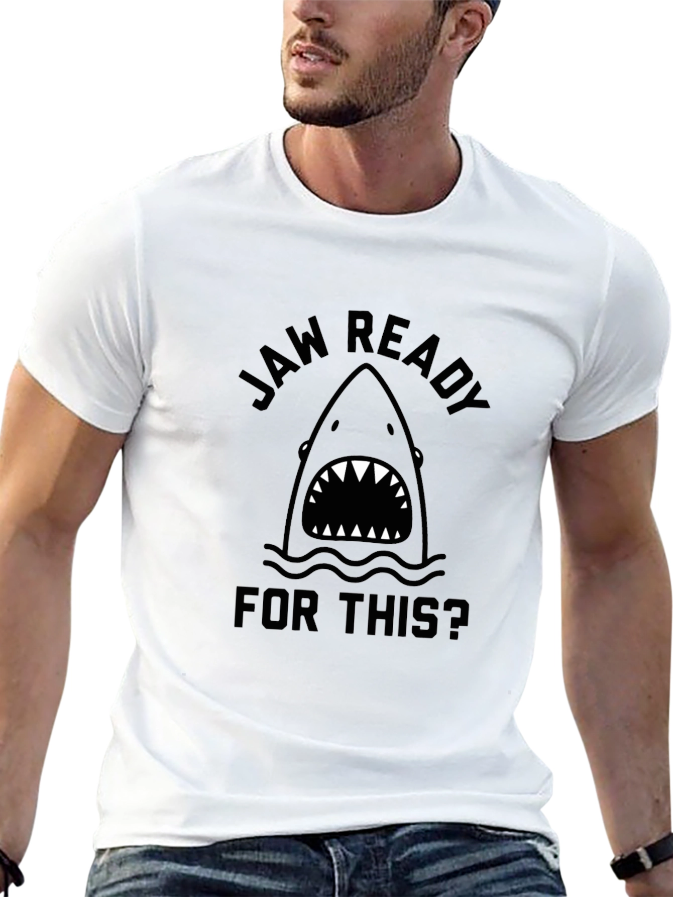 Jaw Ready Shark Black T-Shirt