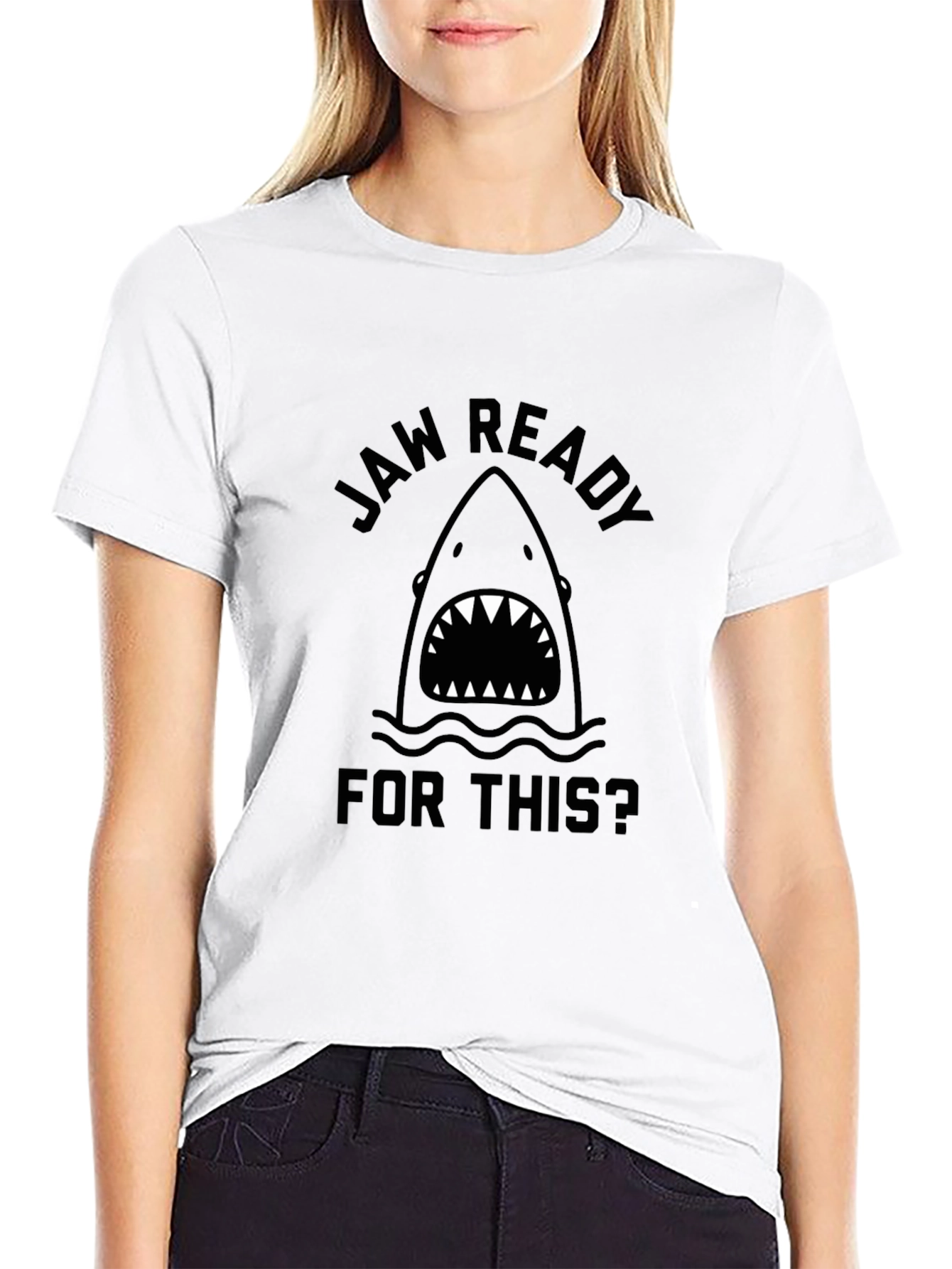 Jaw Ready Shark Black T-Shirt