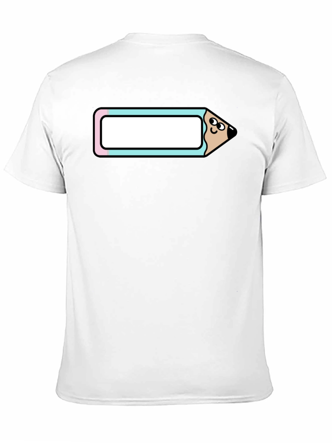 Cute Cartoon Pencil T-Shirt - Black Cotton Tee
