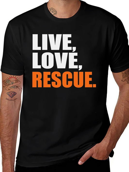 Live Love Rescue Black T-Shirt