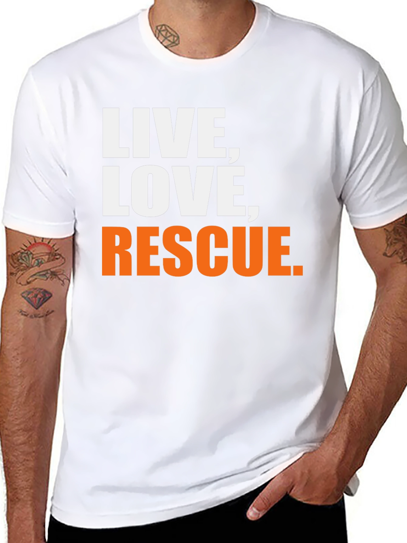 Live Love Rescue Black T-Shirt