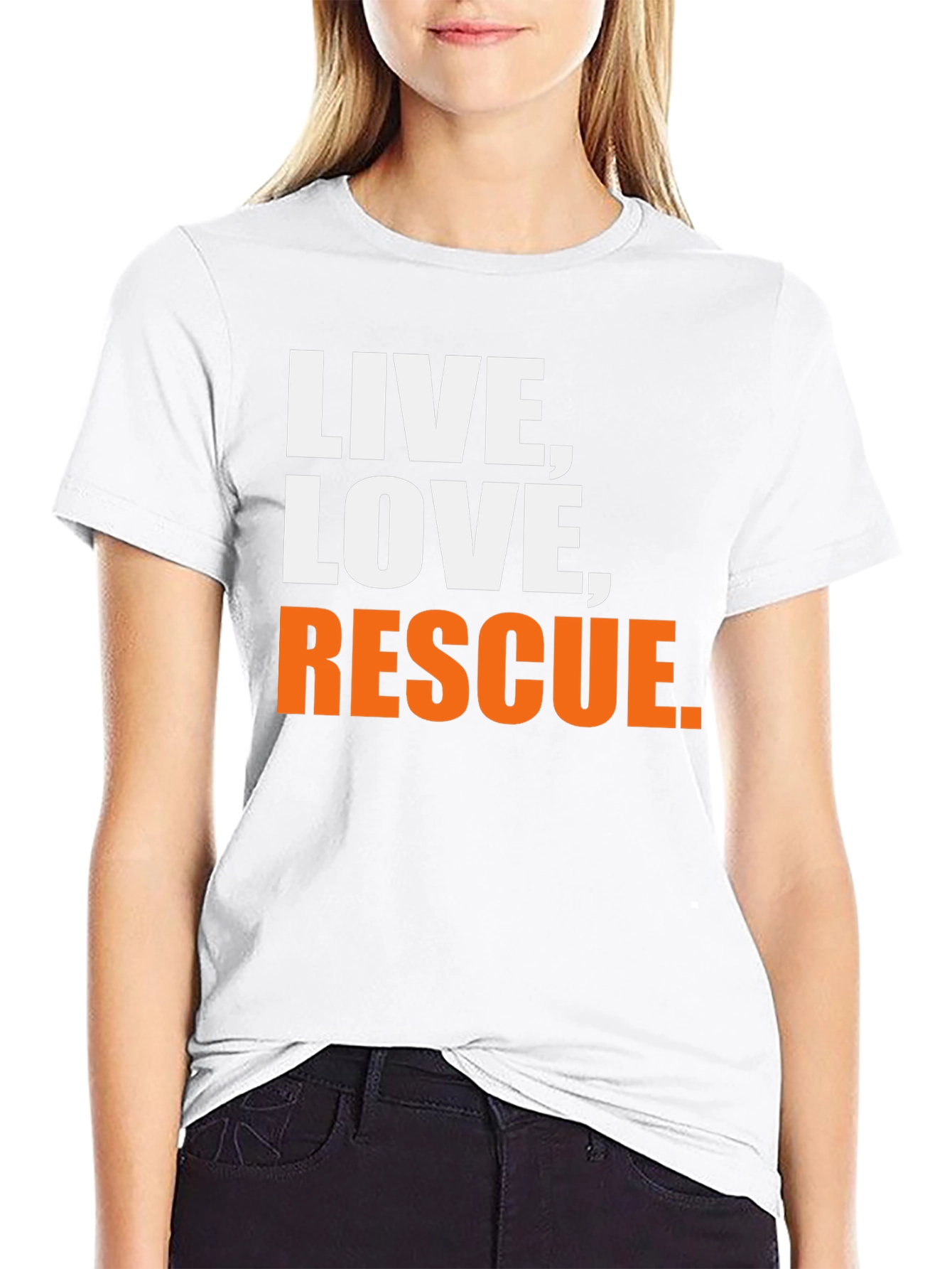 Live Love Rescue Black T-Shirt