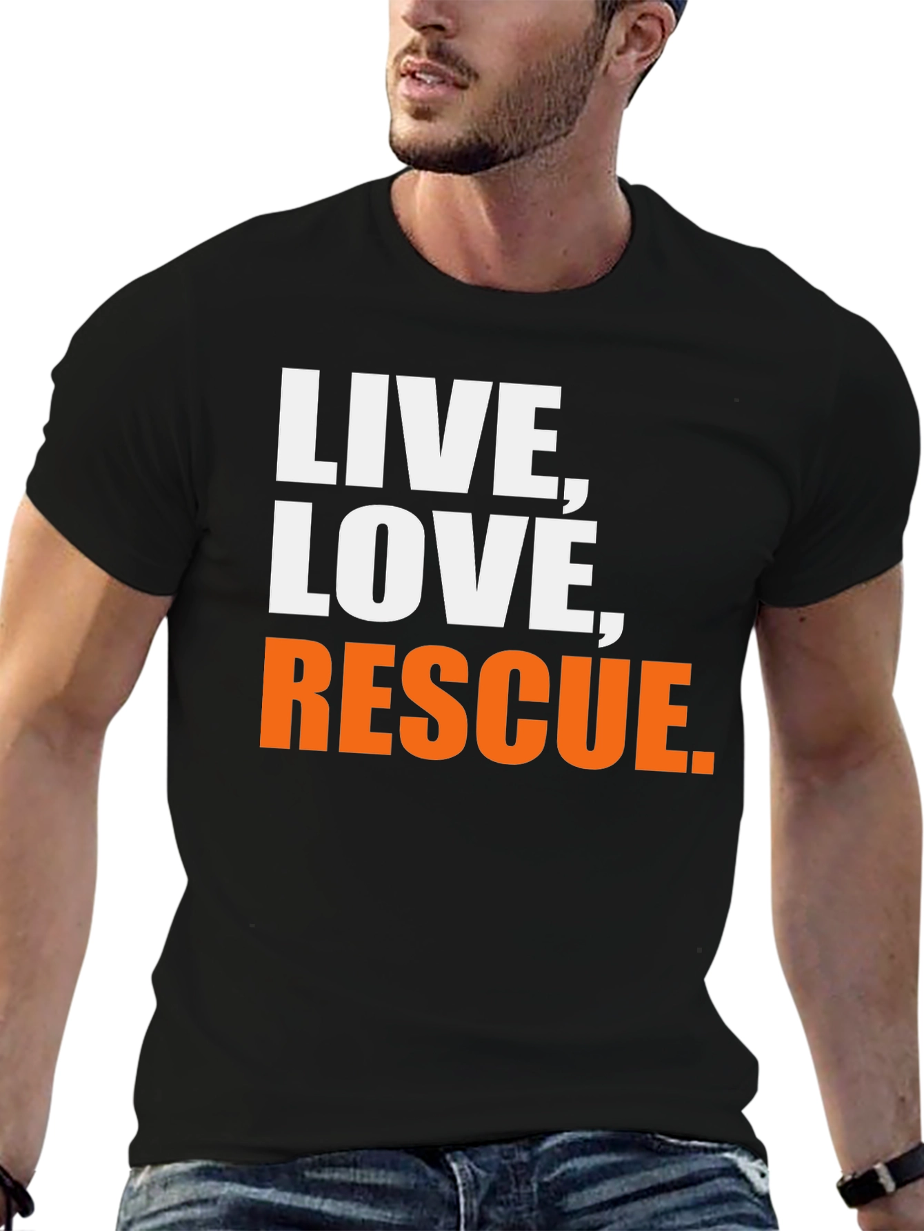 Live Love Rescue Black T-Shirt
