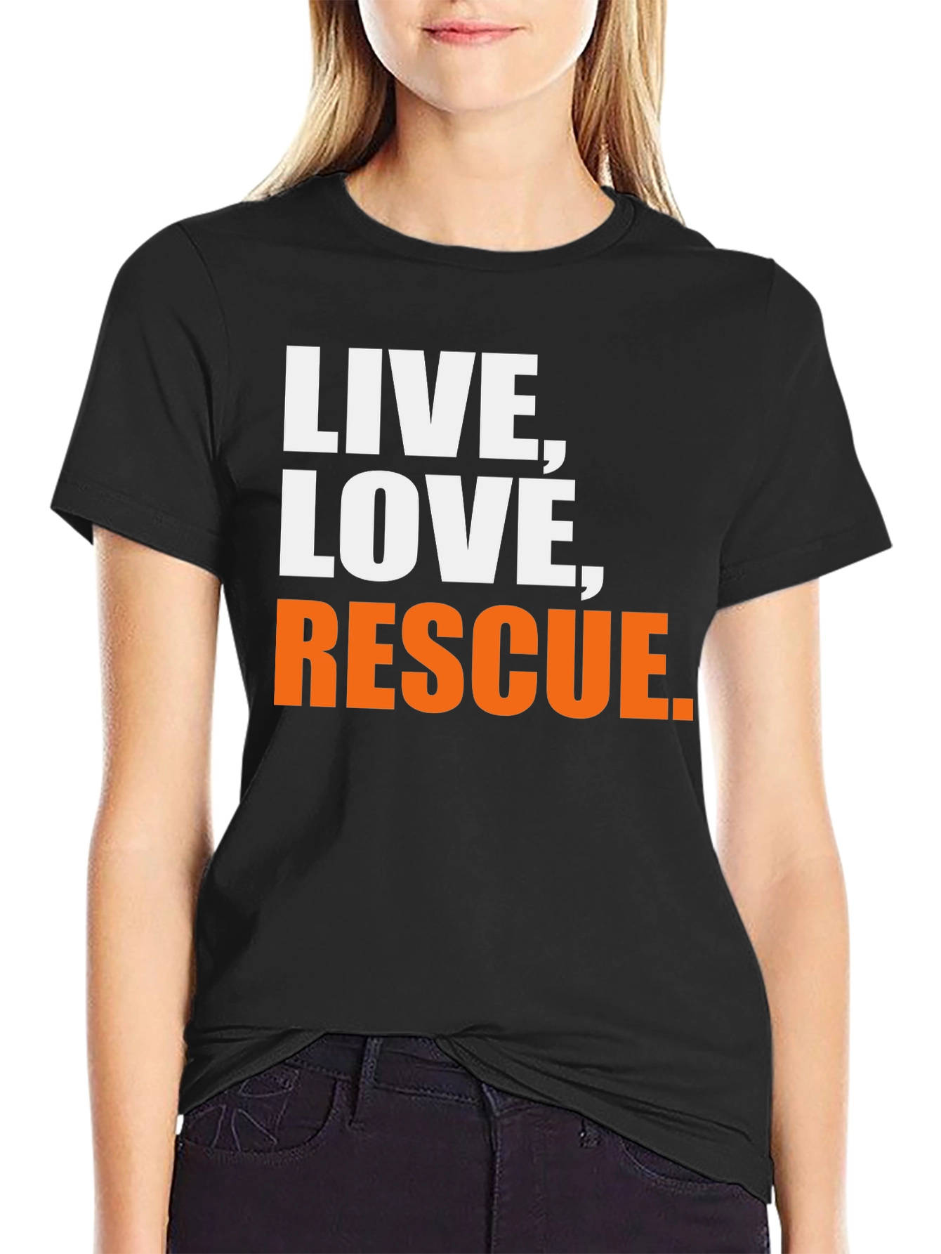 Live Love Rescue Black T-Shirt
