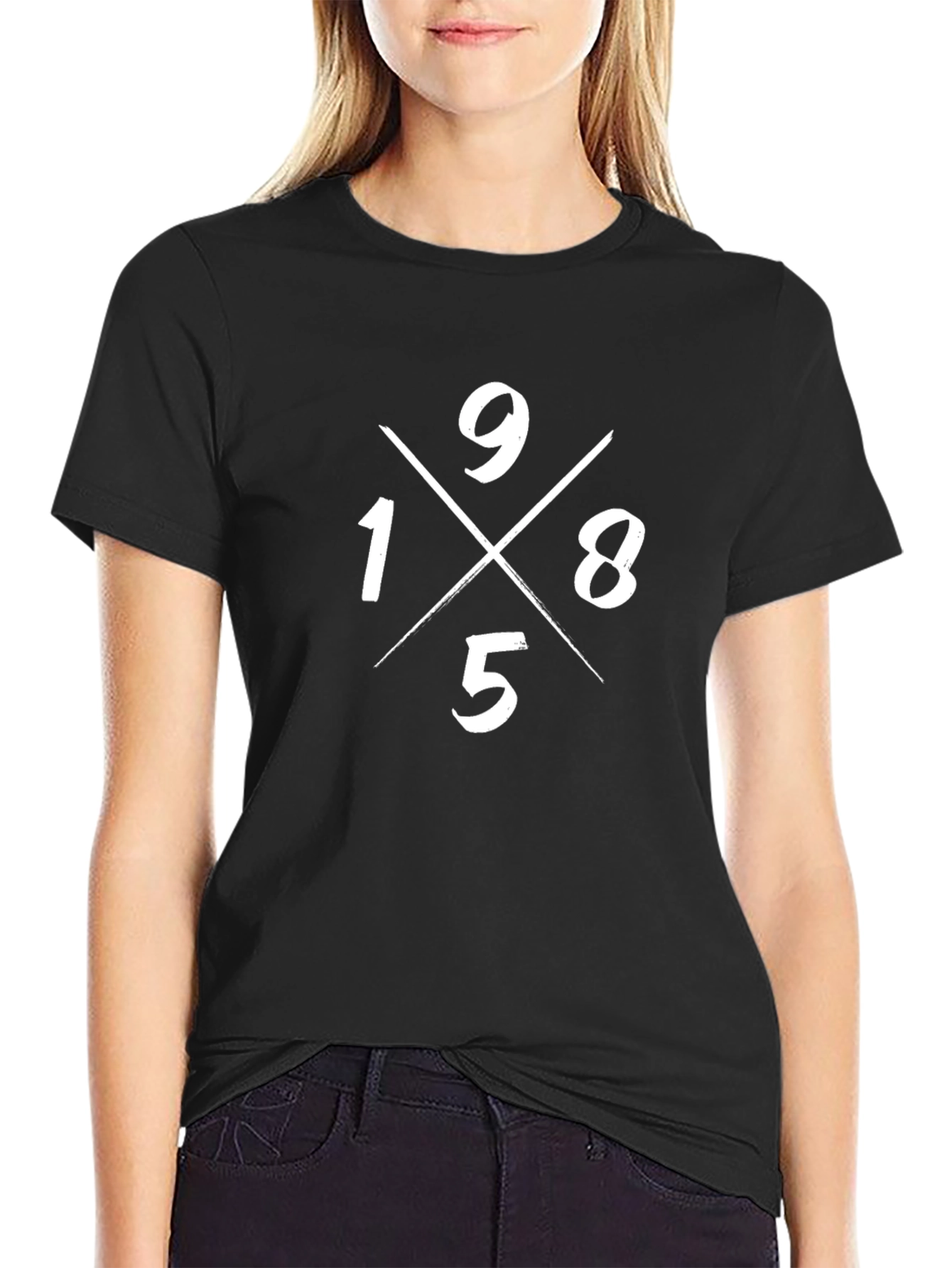 91X85 Graphic Tee - Stylish Black Cotton T-Shirt