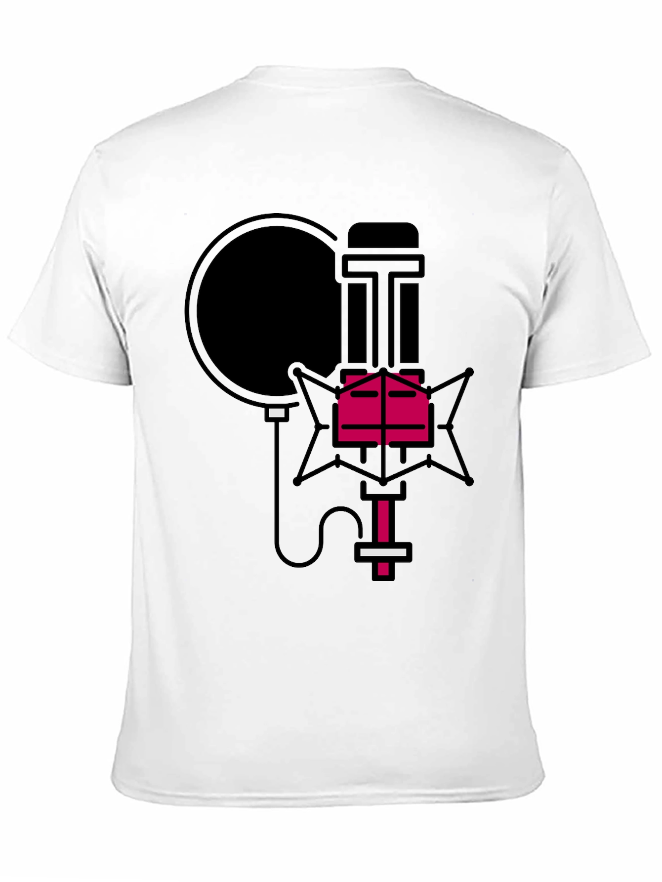 Retro Microphone Graphic Tee - Stylish Music Lover Shirt