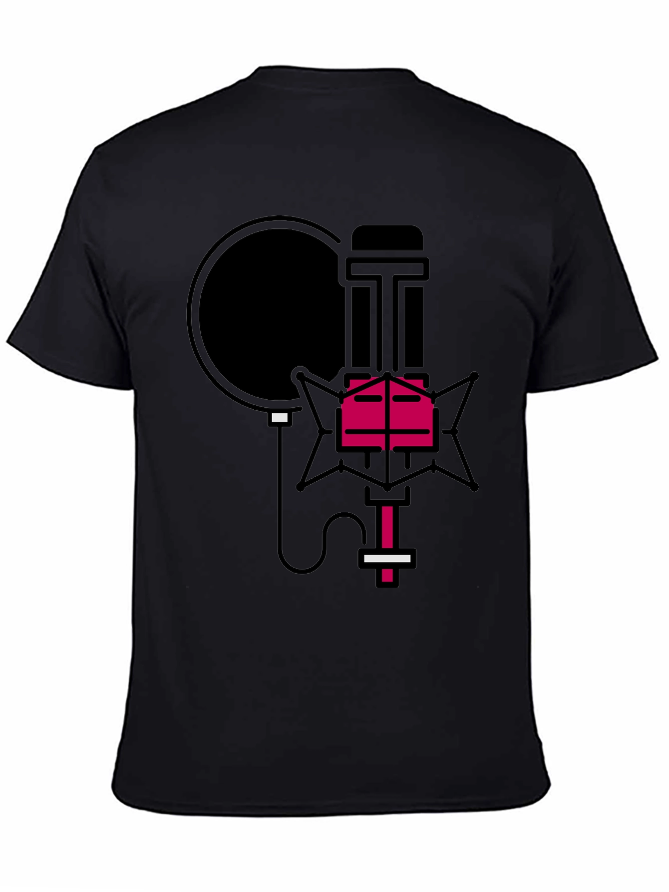 Retro Microphone Graphic Tee - Stylish Music Lover Shirt