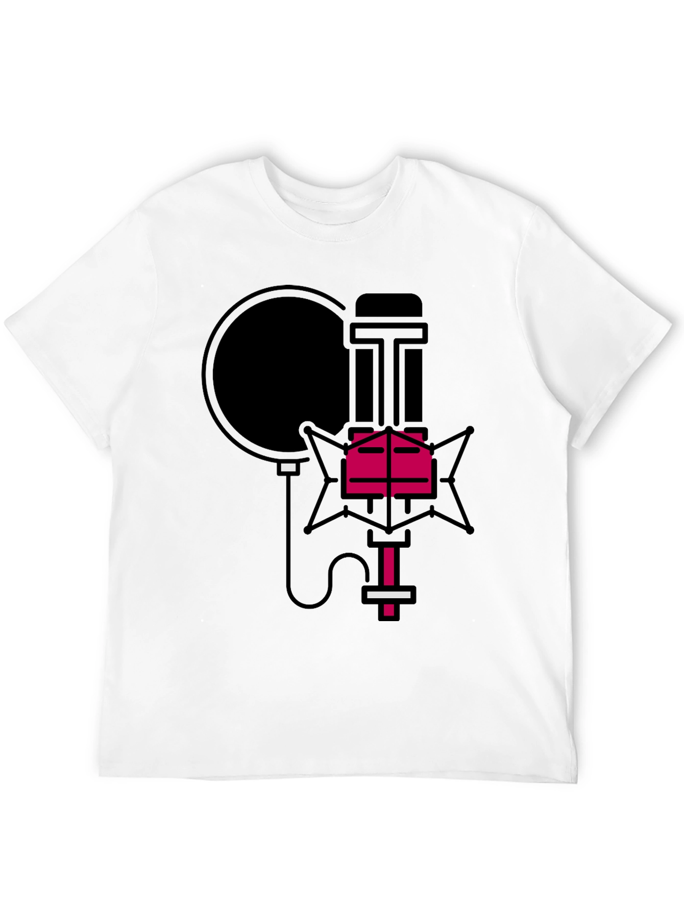 Retro Microphone Graphic Tee - Stylish Music Lover Shirt
