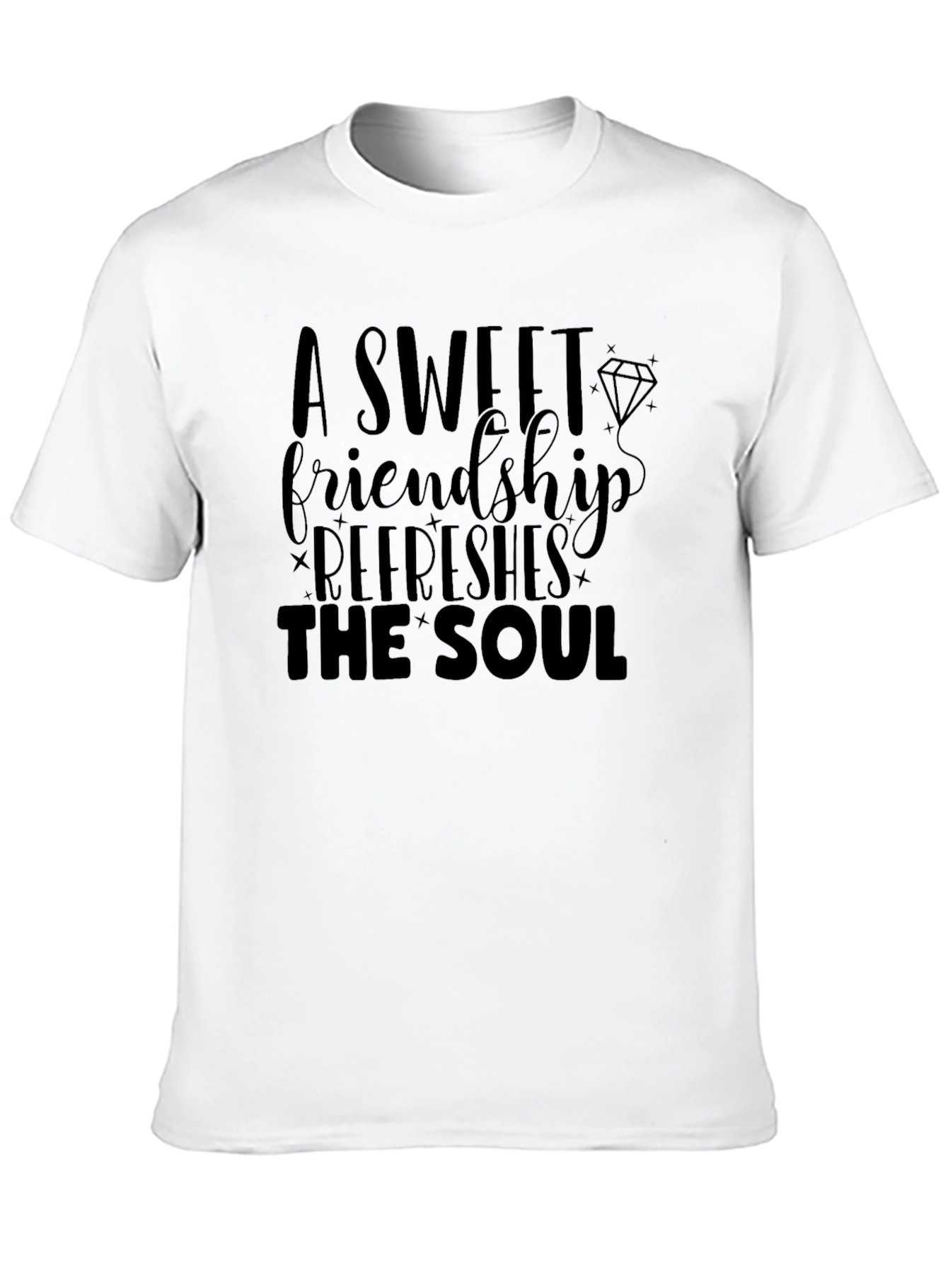 Friendship Refreshes the Soul Black T-Shirt