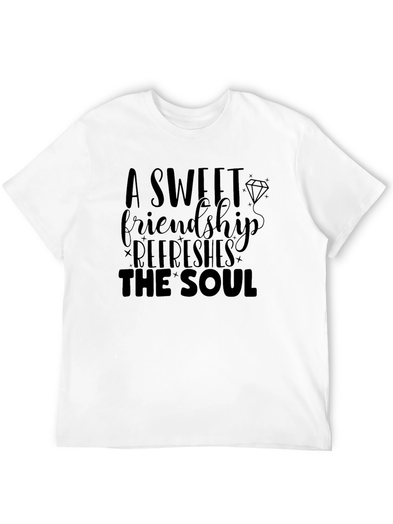 Friendship Refreshes the Soul Black T-Shirt