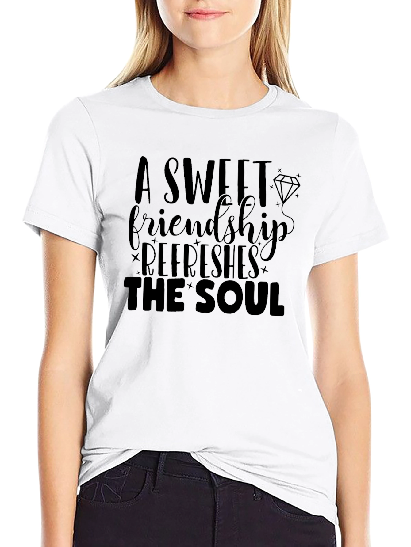 Friendship Refreshes the Soul Black T-Shirt