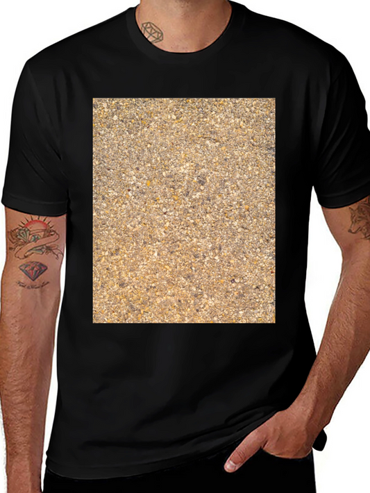Textured Pattern Graphic Tee - Casual Style