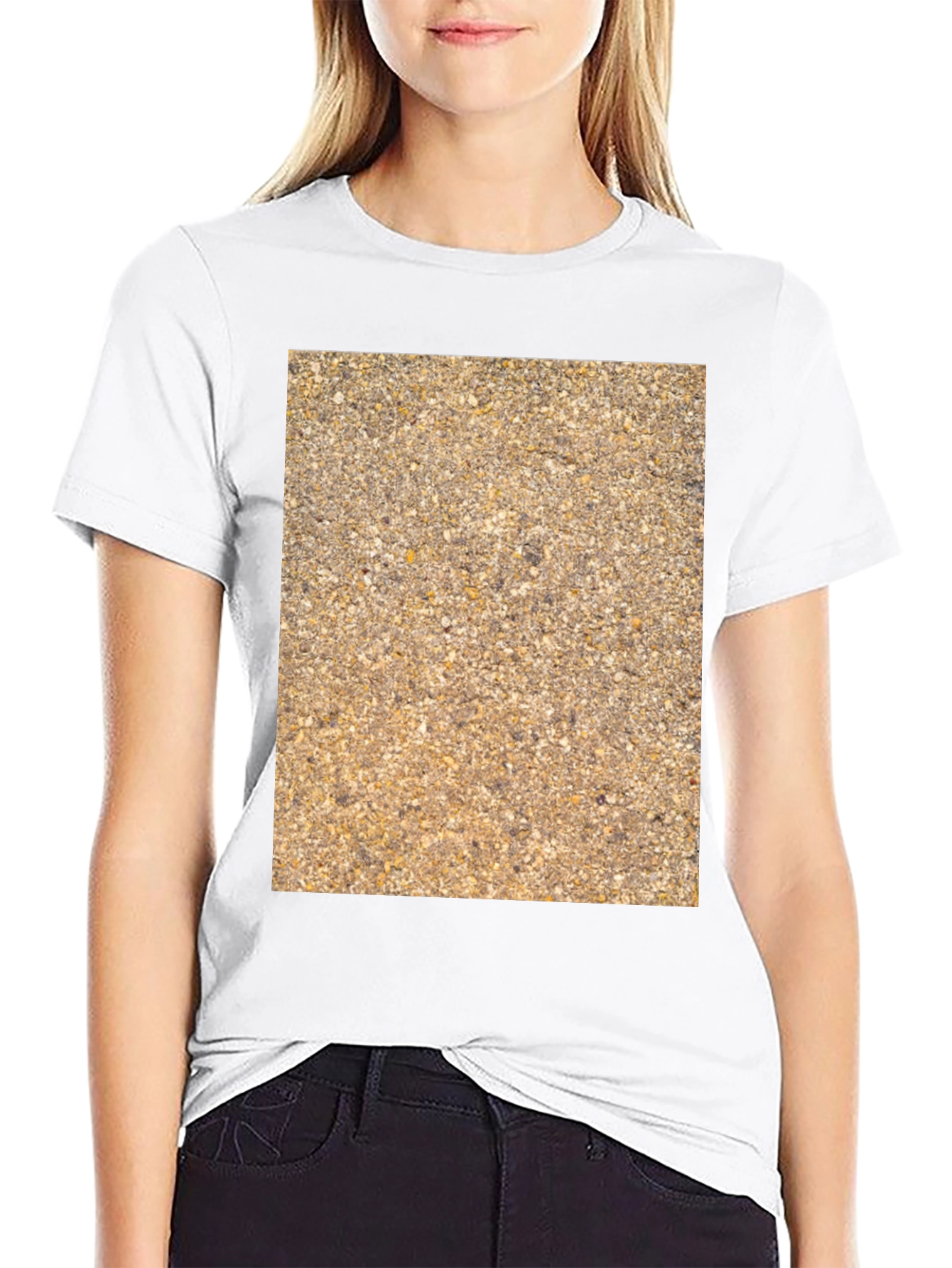 Textured Pattern Graphic Tee - Casual Style