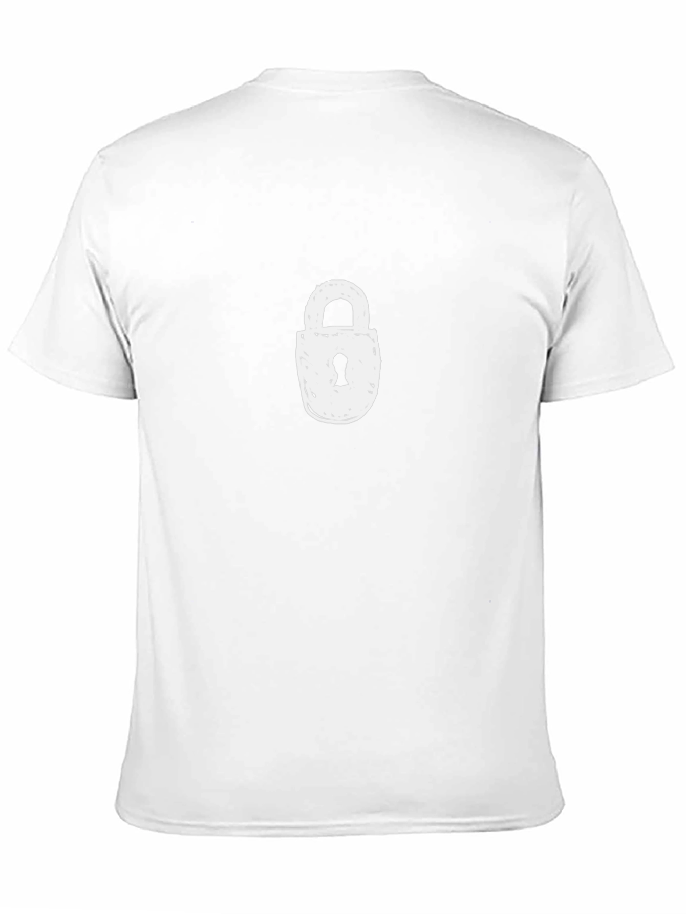 Lock Graphic Black T-Shirt - Casual Style