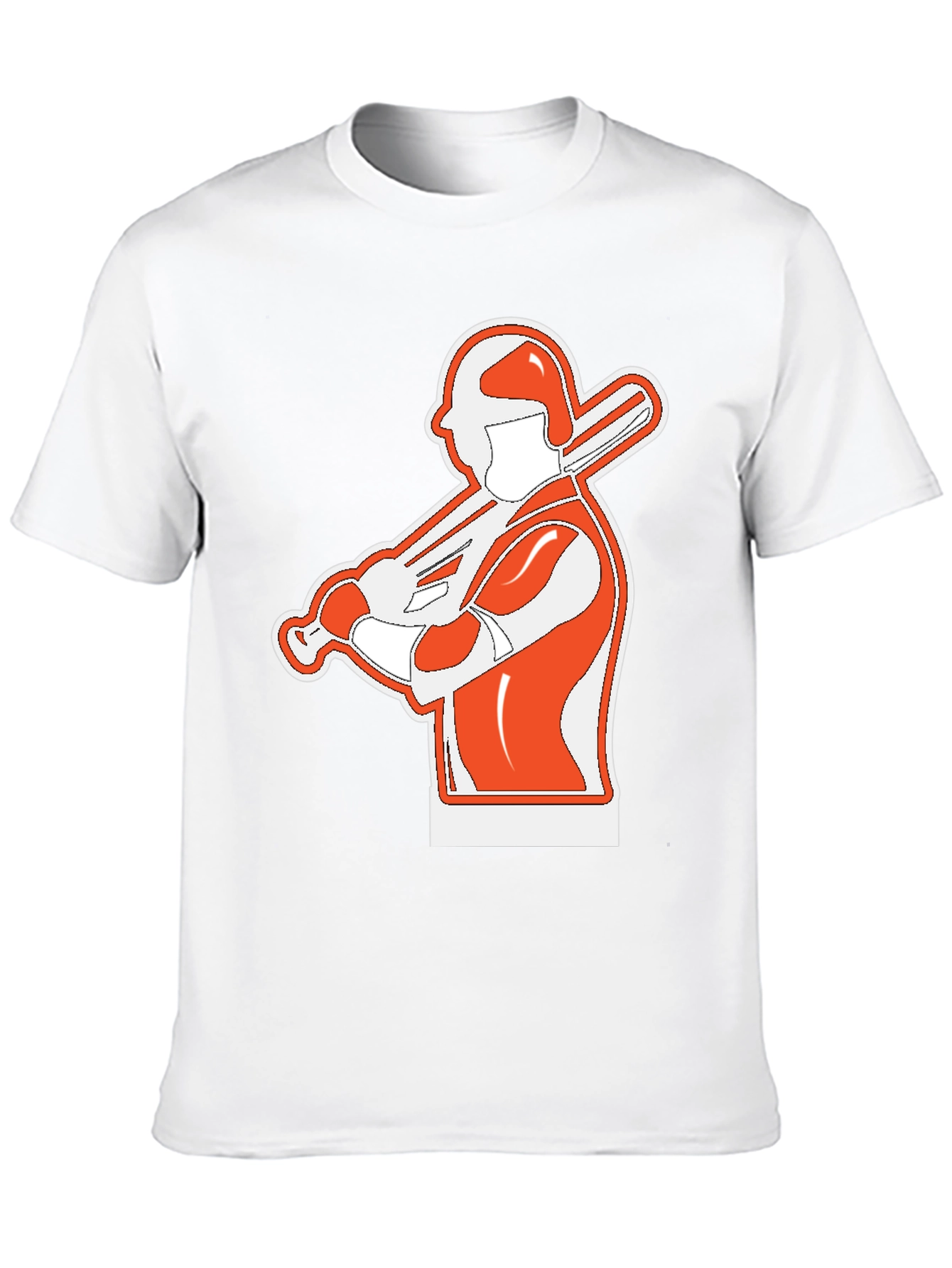 Baseball Player Graphic T-Shirt - Black