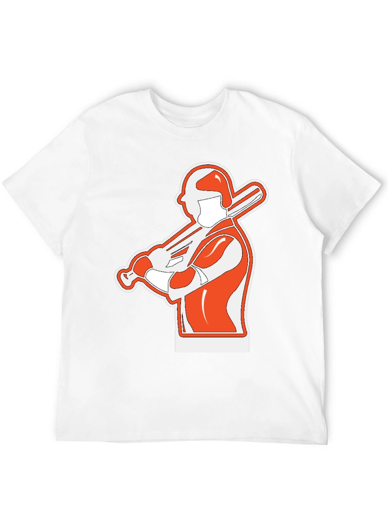 Baseball Player Graphic T-Shirt - Black