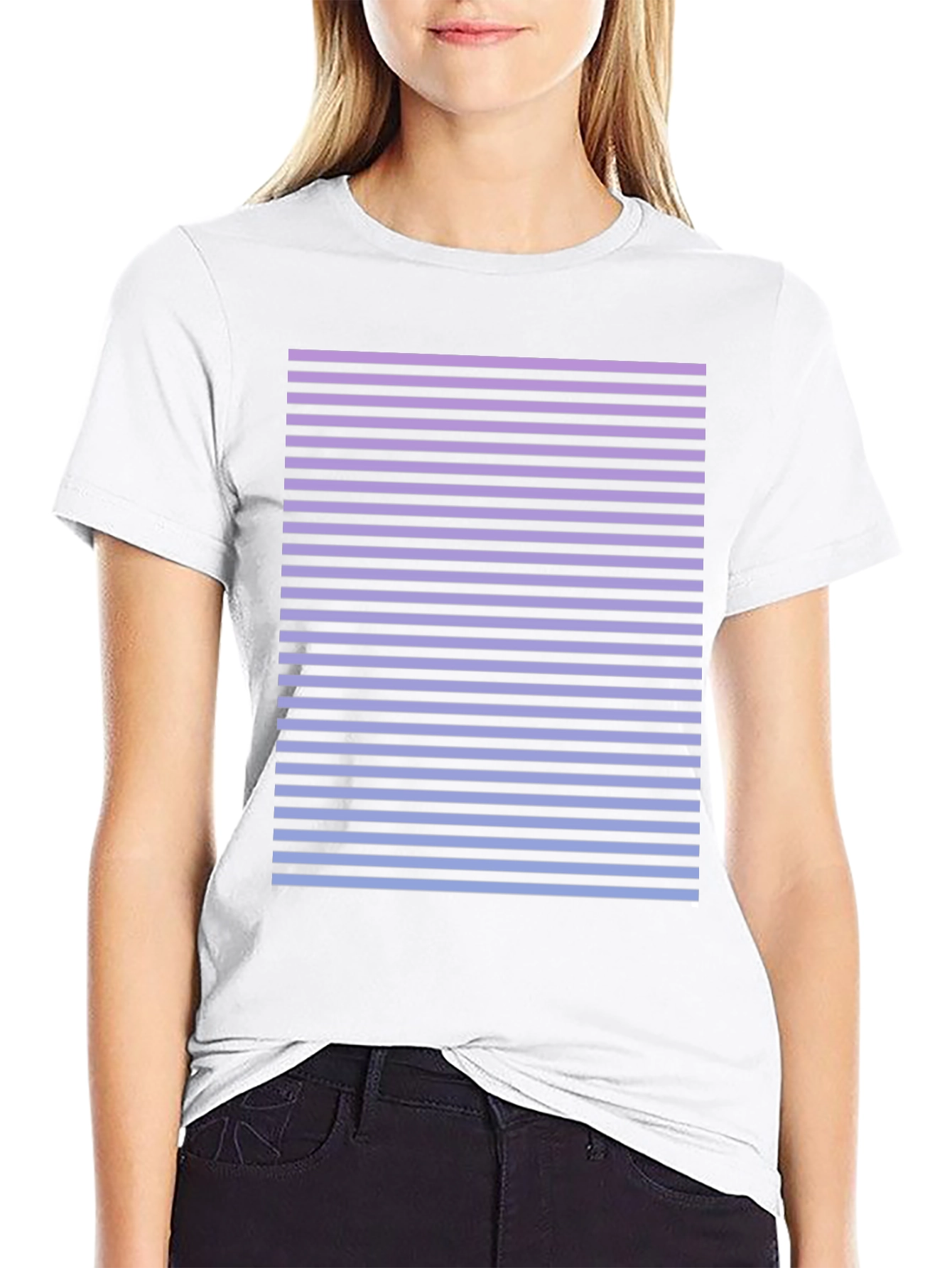 Retro Striped Fade T-Shirt - Casual Comfort