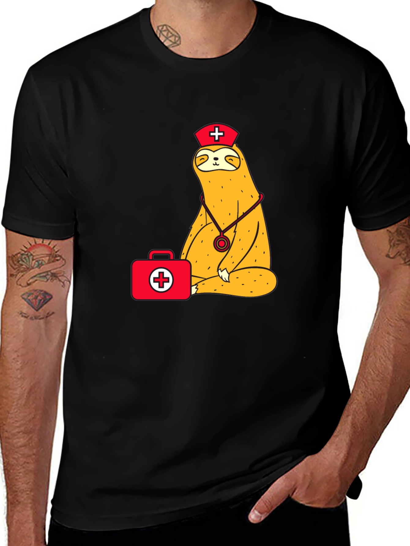 Nurse Sloth T-Shirt - Funny Animal Tee