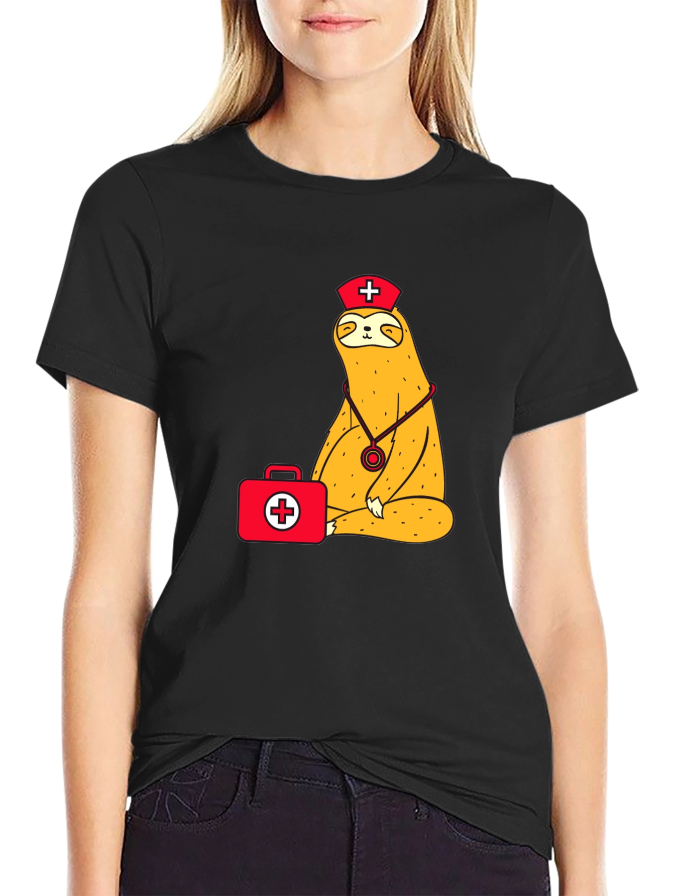 Nurse Sloth T-Shirt - Funny Animal Tee