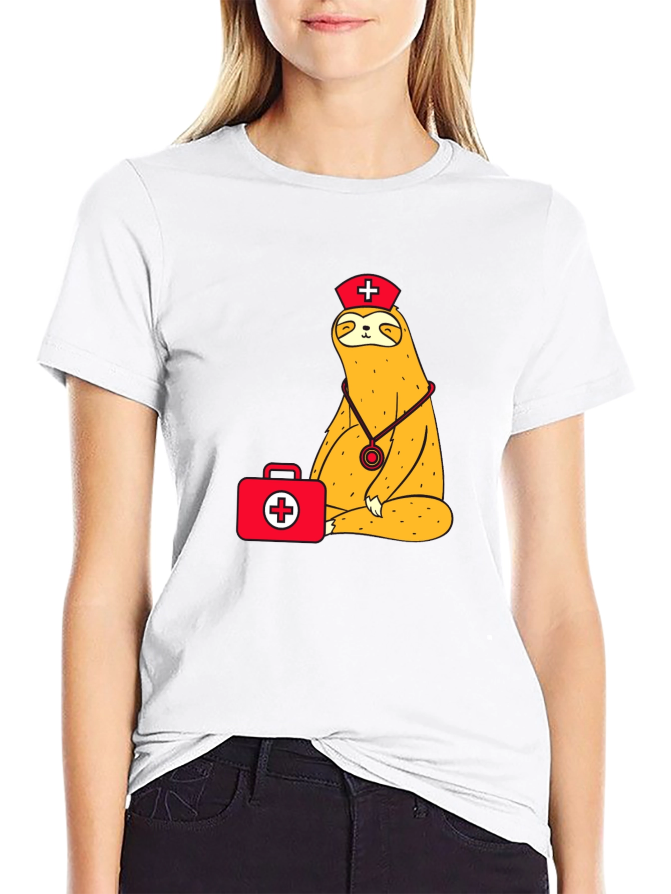 Nurse Sloth T-Shirt - Funny Animal Tee