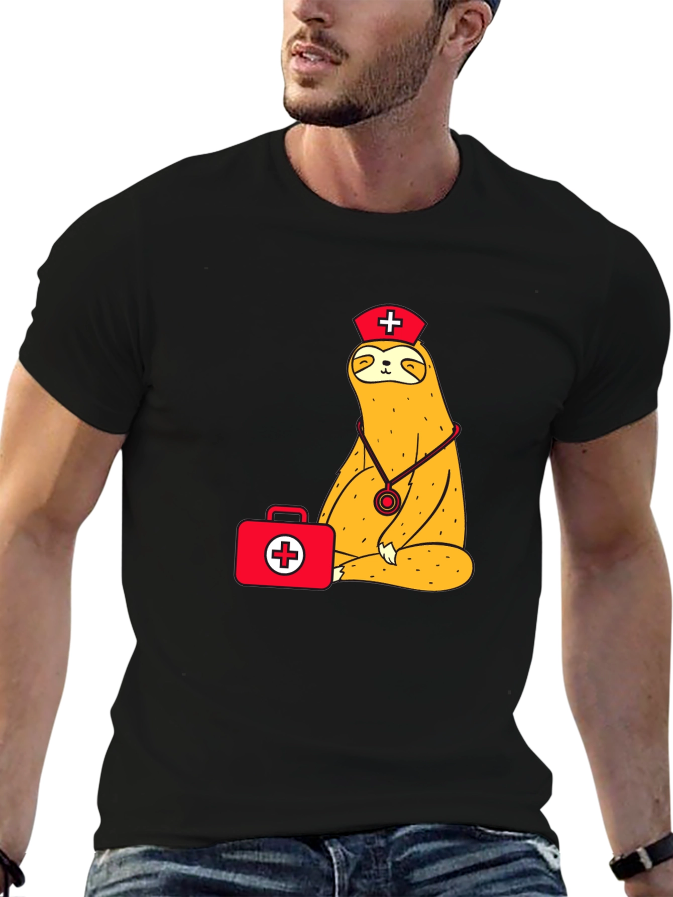 Nurse Sloth T-Shirt - Funny Animal Tee