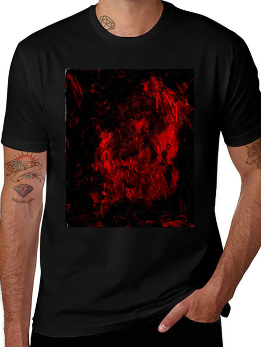 Abstract Red & Black Graphic Tee