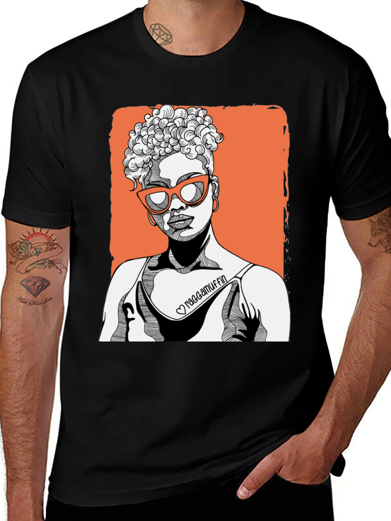 Raggamuffin Graphic Tee - Black