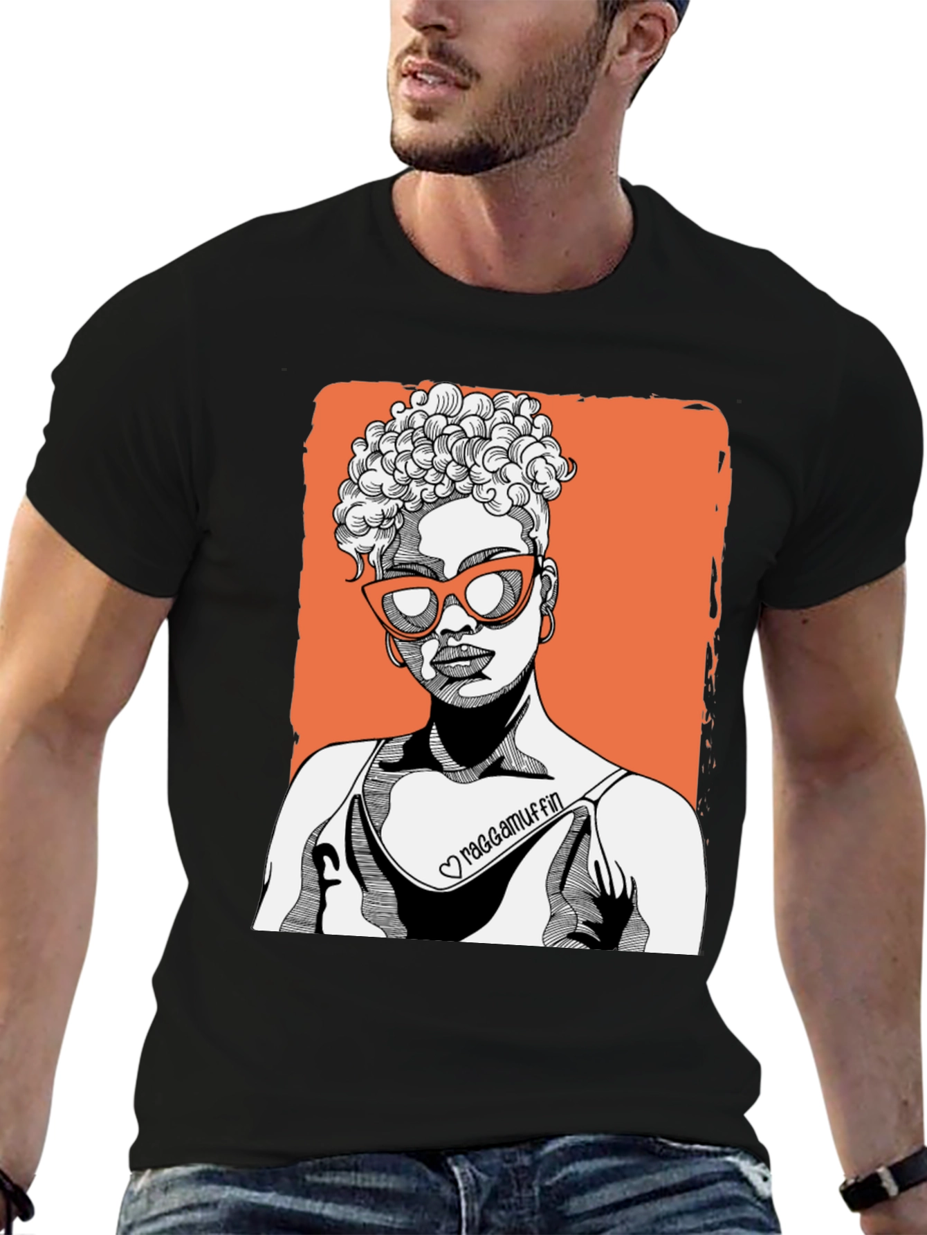 Raggamuffin Graphic Tee - Black
