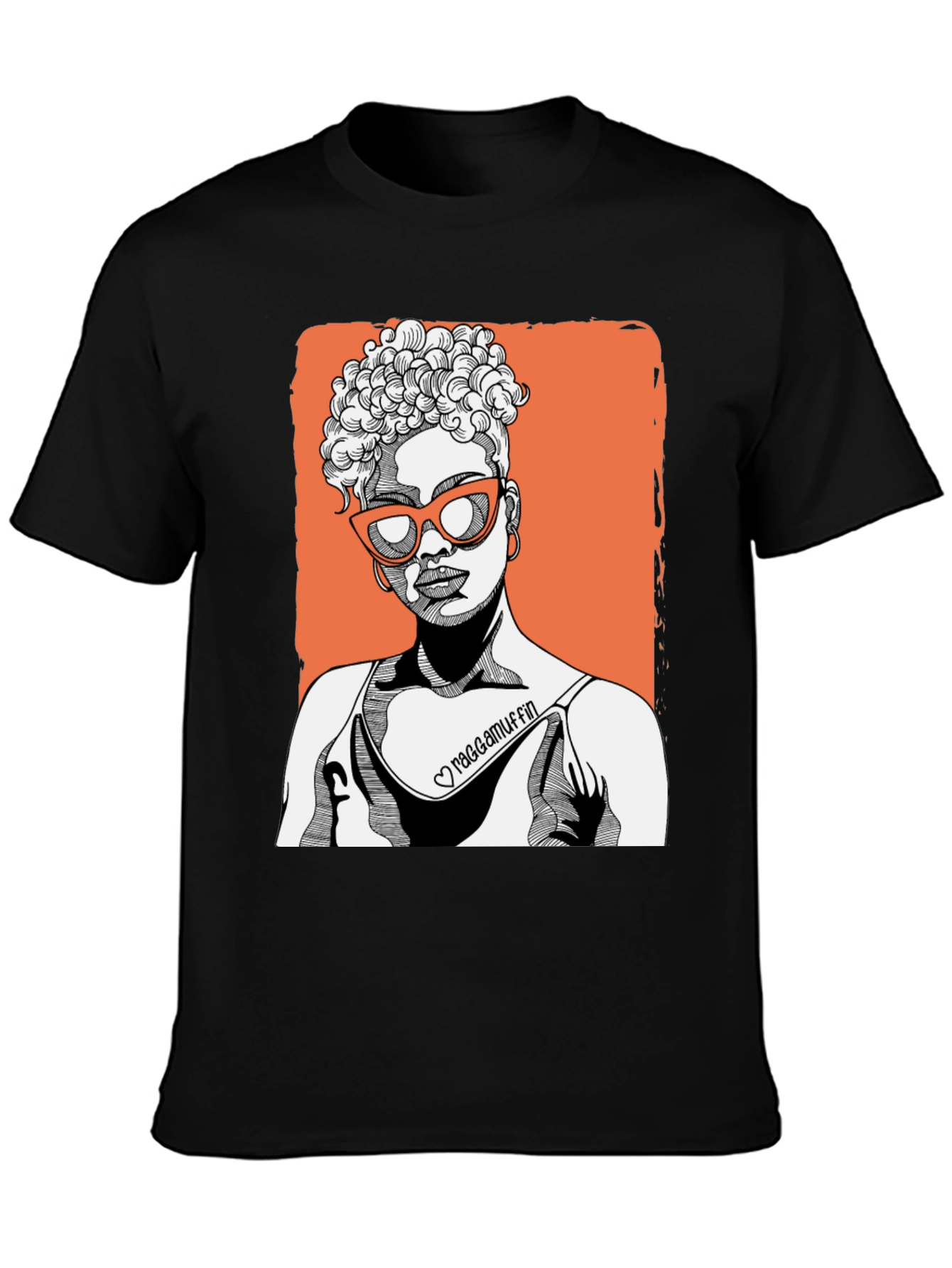 Raggamuffin Graphic Tee - Black