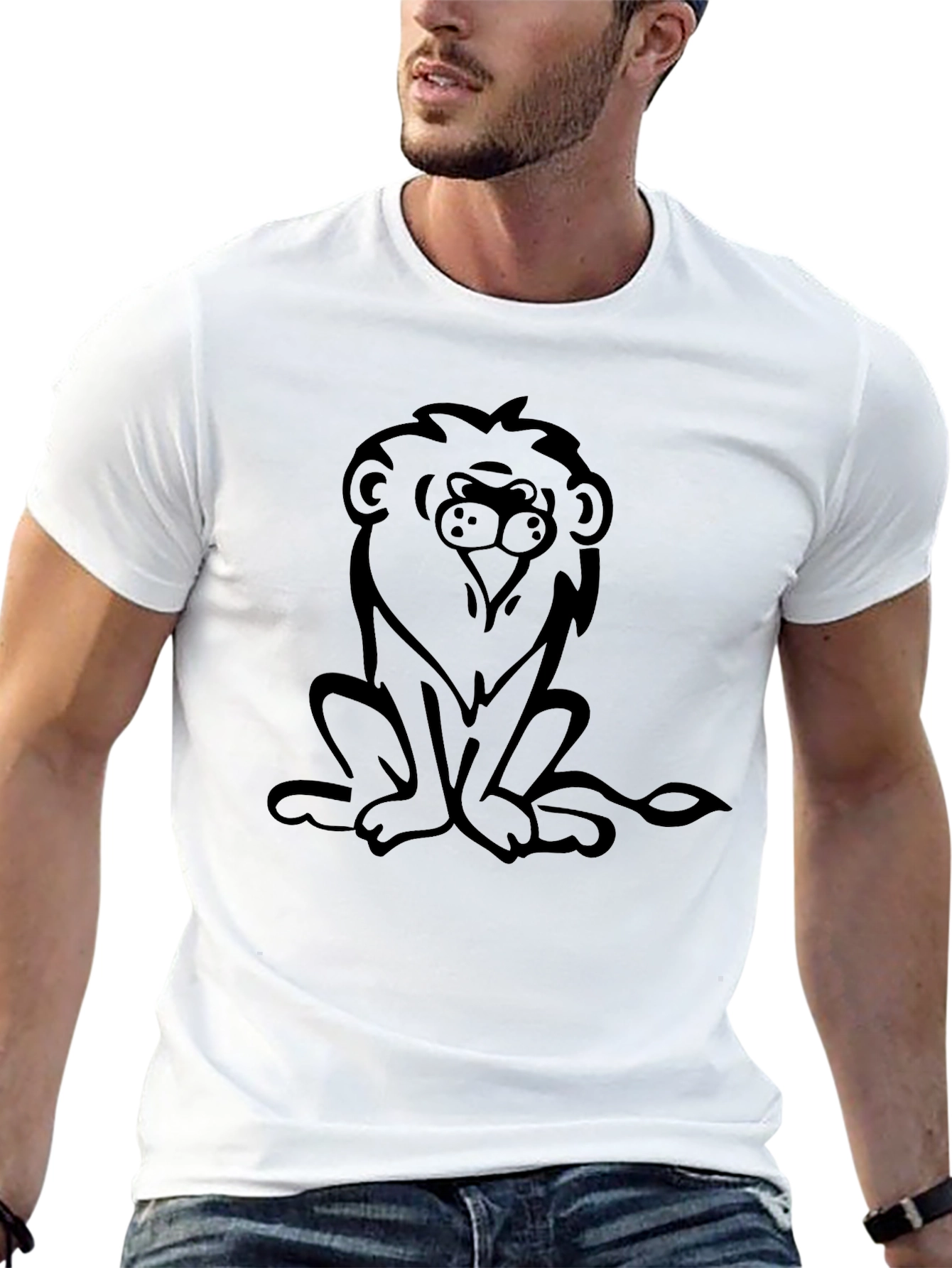 Lion Graphic Tee - Mens Black T-Shirt