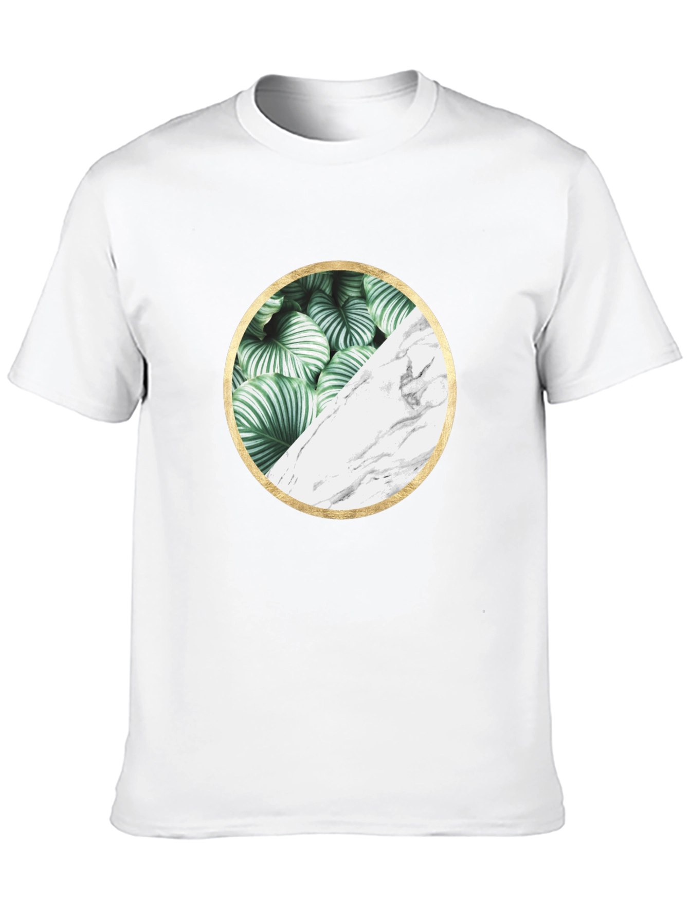 Nature Marble Circle Graphic Black Tee