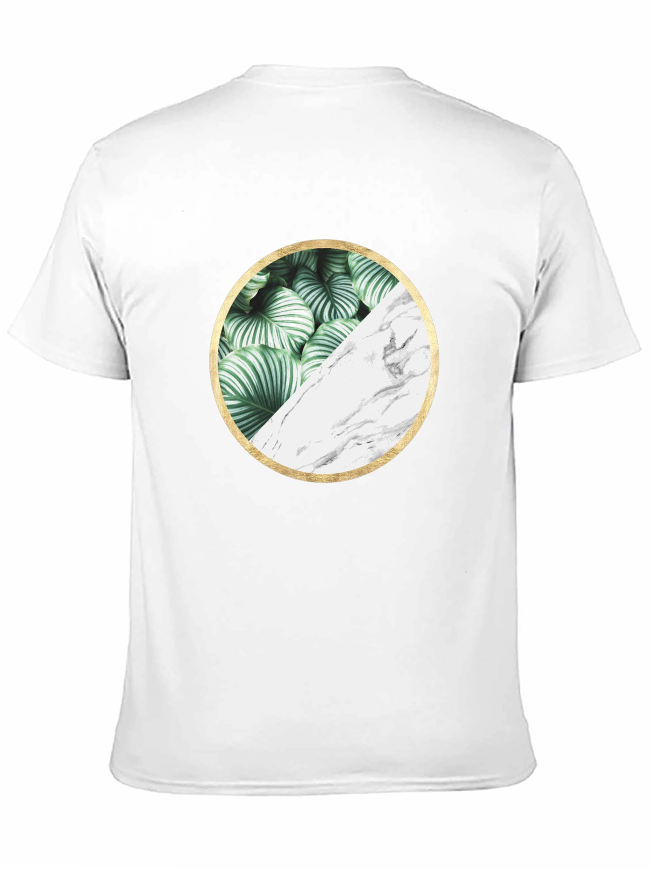 Nature Marble Circle Graphic Black Tee
