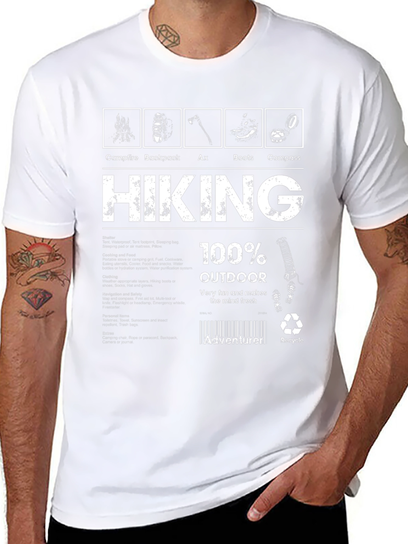 Hiking 100% Outdoor Adventure T-Shirt