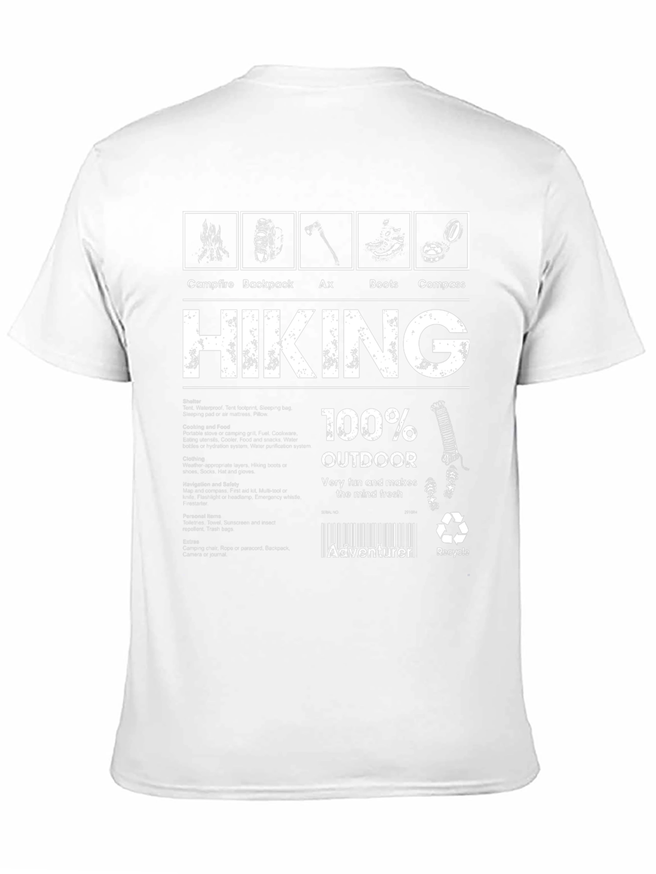 Hiking 100% Outdoor Adventure T-Shirt