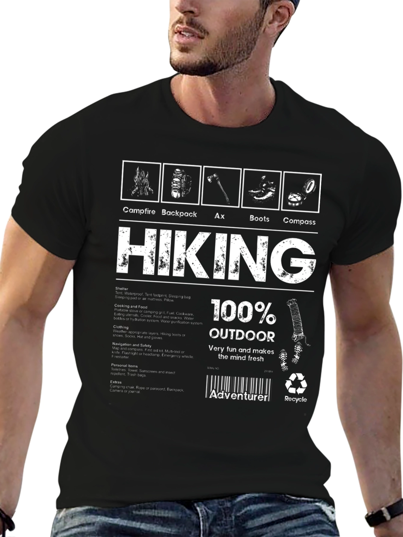 Hiking 100% Outdoor Adventure T-Shirt