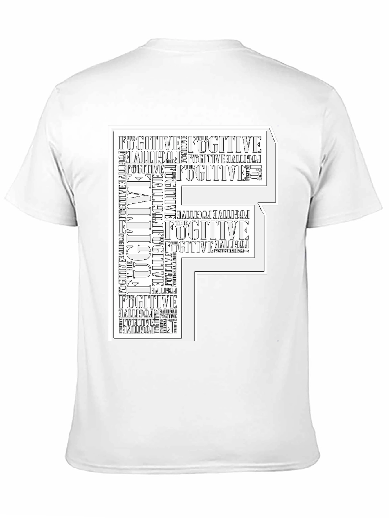 Fugitive Graphic Print Black T-Shirt