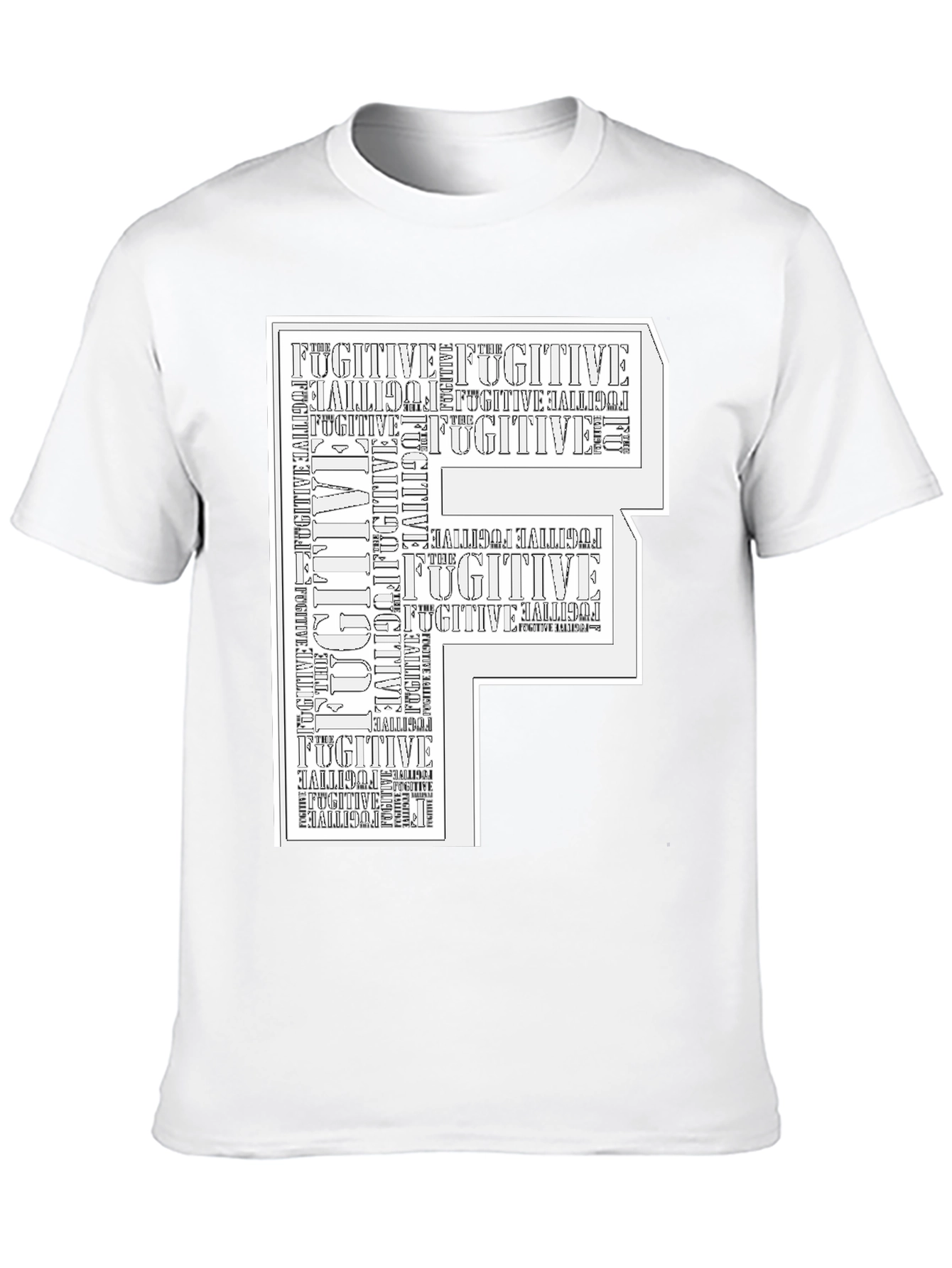 Fugitive Graphic Print Black T-Shirt