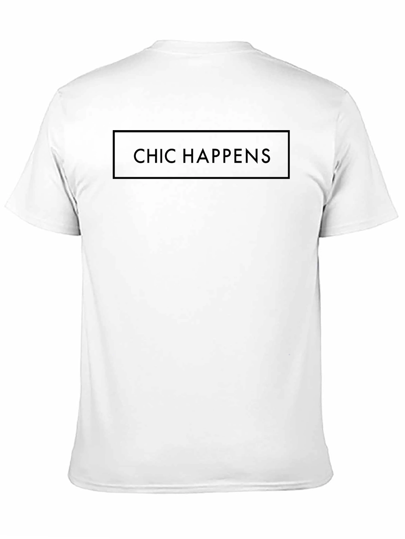 Chic Happens Black Graphic Tee - Trendy Unisex T-Shirt