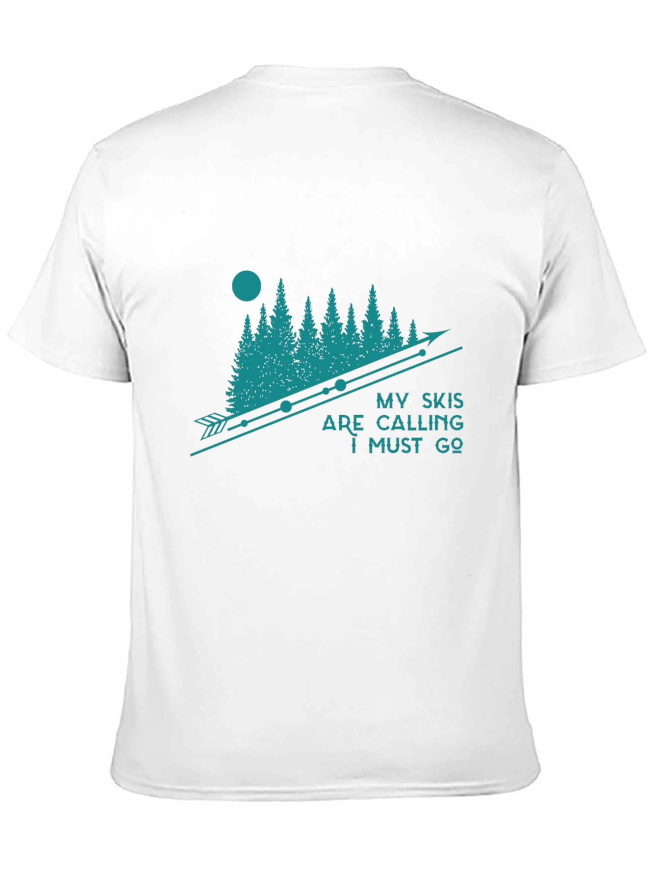 My Skis are Calling Black Graphic T-Shirt