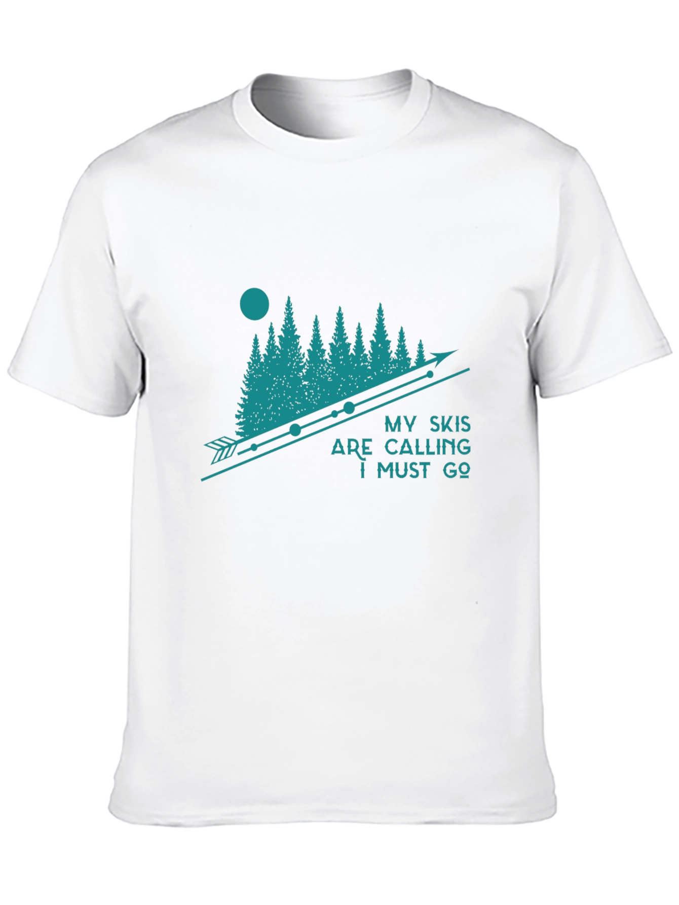 My Skis are Calling Black Graphic T-Shirt