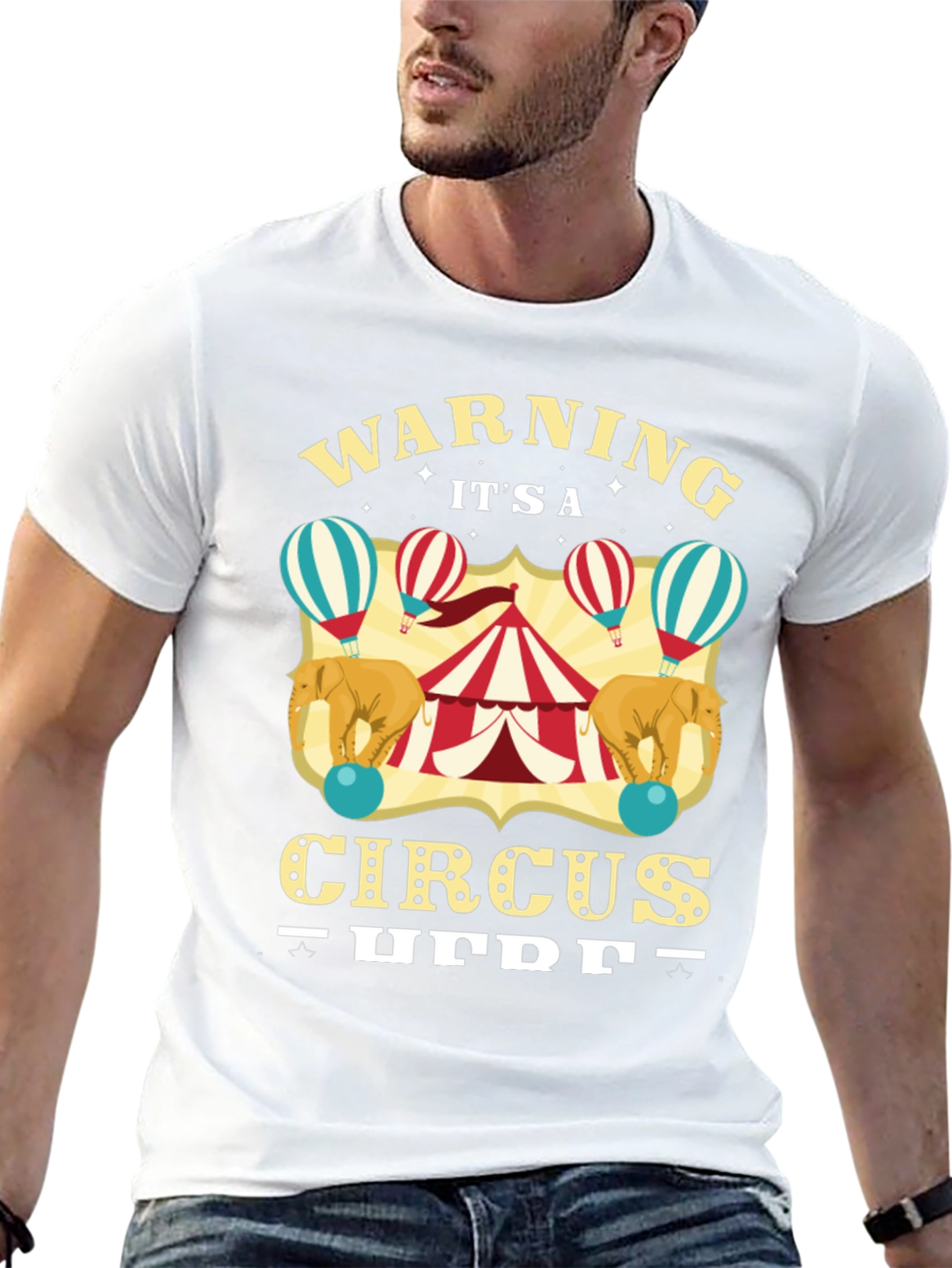 Circus T-Shirt: Warning Its a Circus Here Black Tee