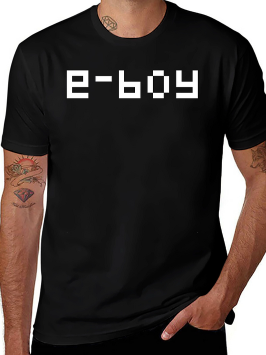 E-boy Graphic Tee - Black Casual T-Shirt