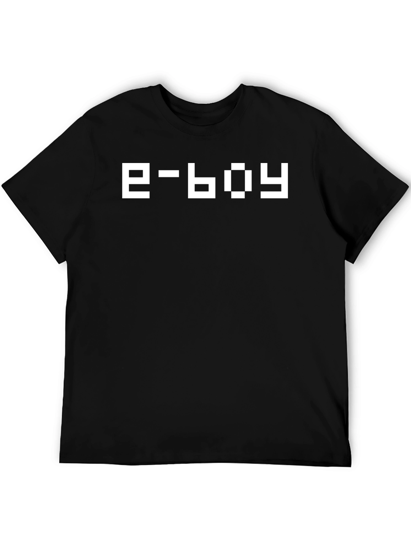 E-boy Graphic Tee - Black Casual T-Shirt