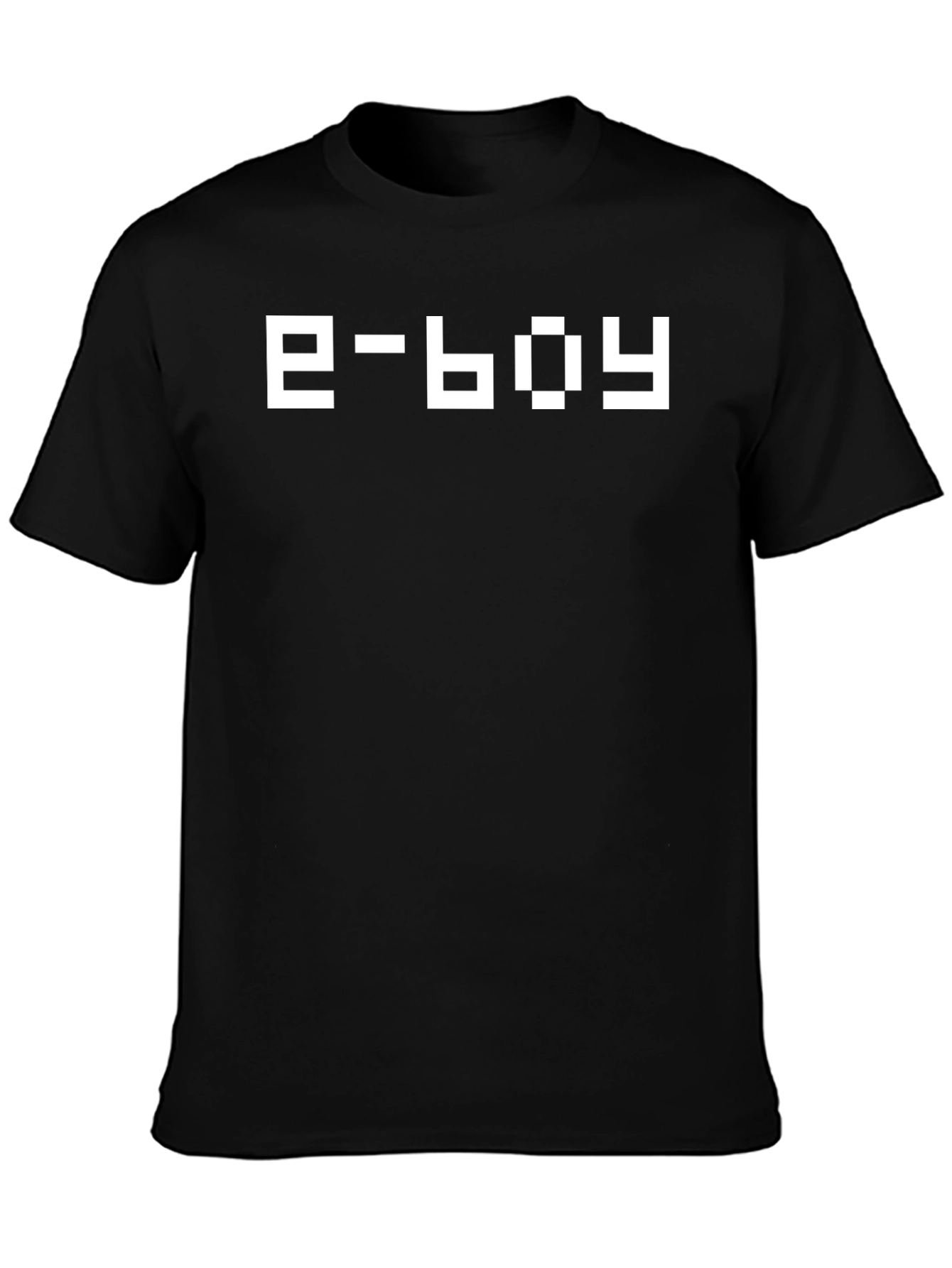 E-boy Graphic Tee - Black Casual T-Shirt