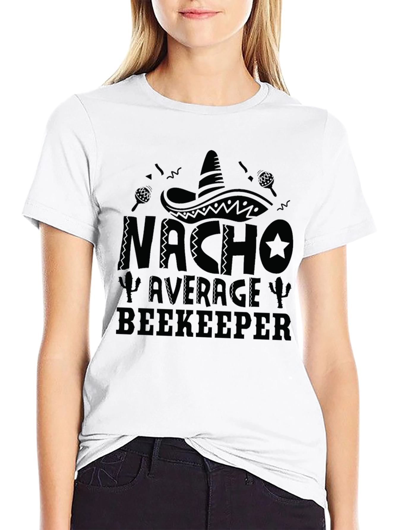 Nacho Average Beekeeper Black Graphic T-Shirt