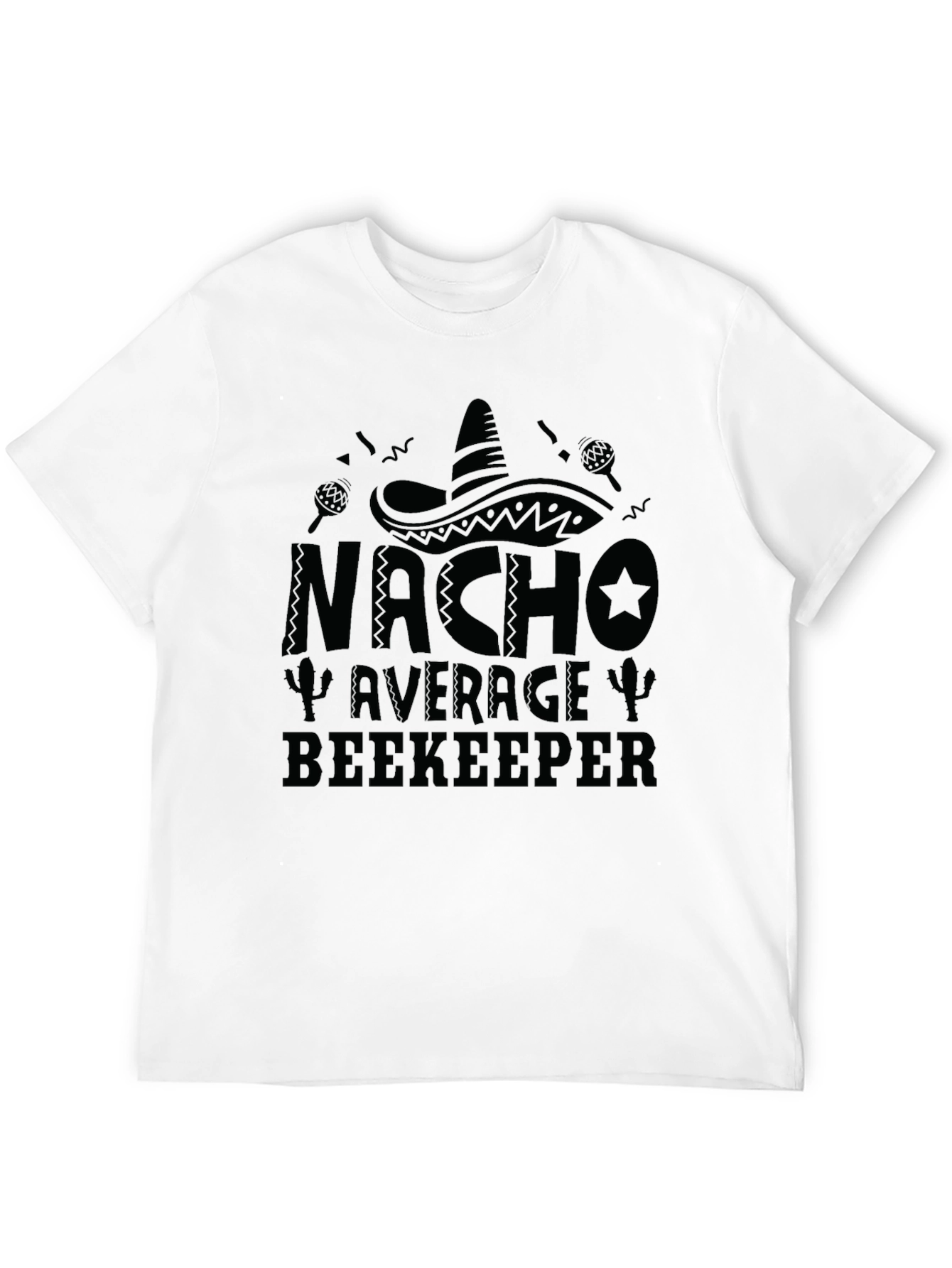 Nacho Average Beekeeper Black Graphic T-Shirt