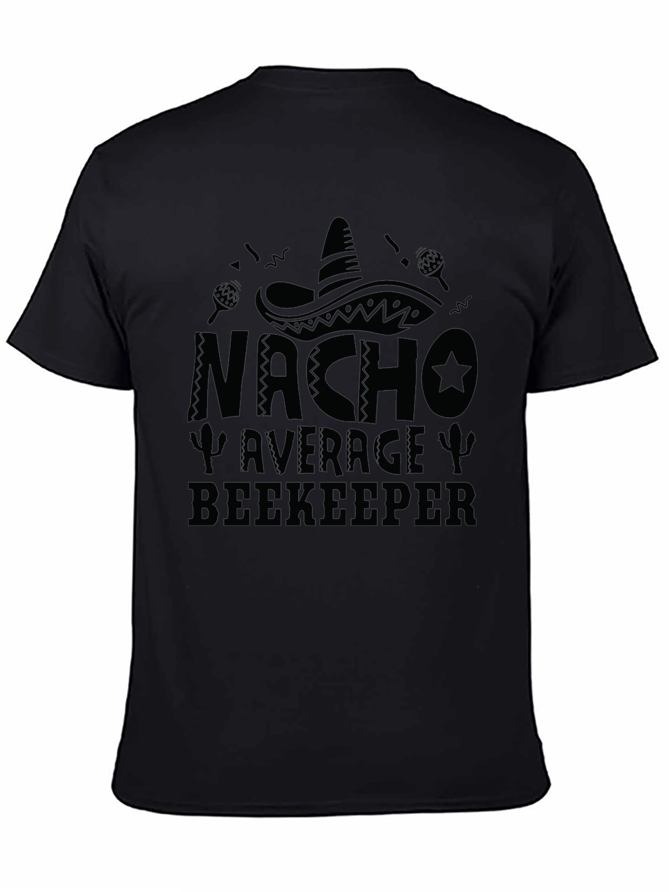 Nacho Average Beekeeper Black Graphic T-Shirt